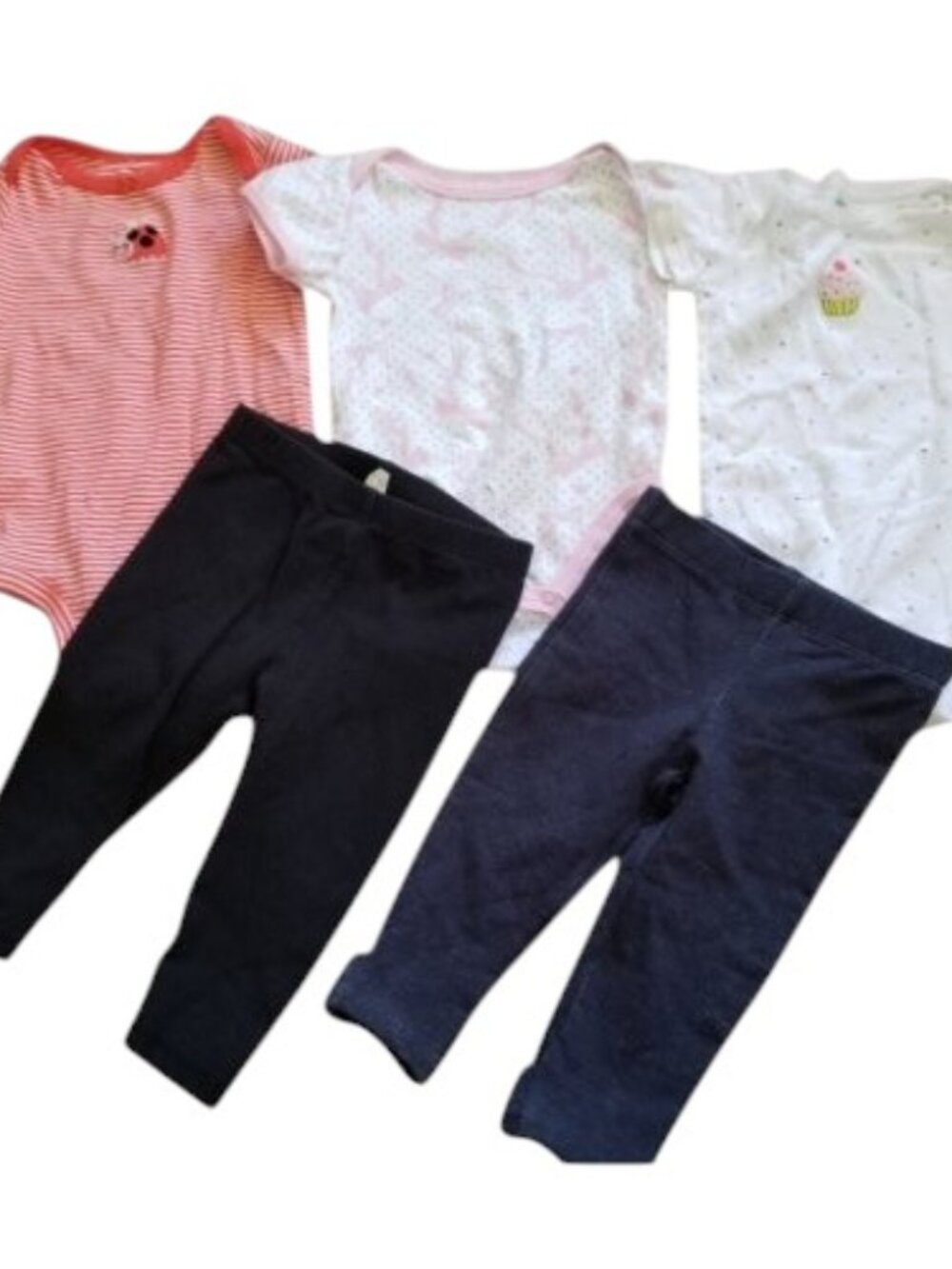 Lot of One Piece Bodysuits and Legging Sets Girls Size 9 months LITTLE ME